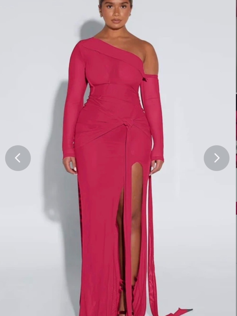 BBXBrand - never worn. One-Shoulder Fuchsia Evening Gown